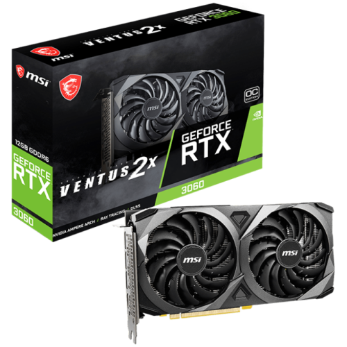 TARJETA DE VIDEO MSI GEFORCE RTX 3060 VENTUS 2X 12G OC