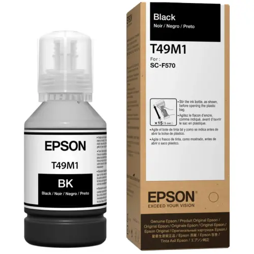 EPSON BOTELLA TINTA ULTRACHROME T49M NEGRA 140 ML-T49M120