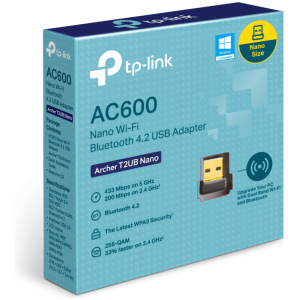 TP-LINK ADAPTADOR USB AC600 NANO WIFI BLUETOOTH 4.2-ARCHER T2UB NANO